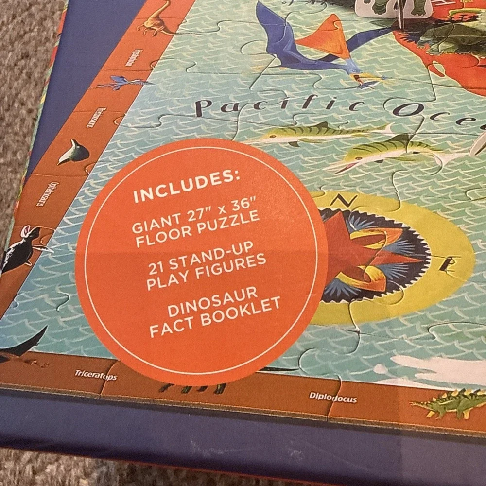 Crocodile Creek Discover Dinosaurs Puzzle 100 Pieces Puzzle And Play